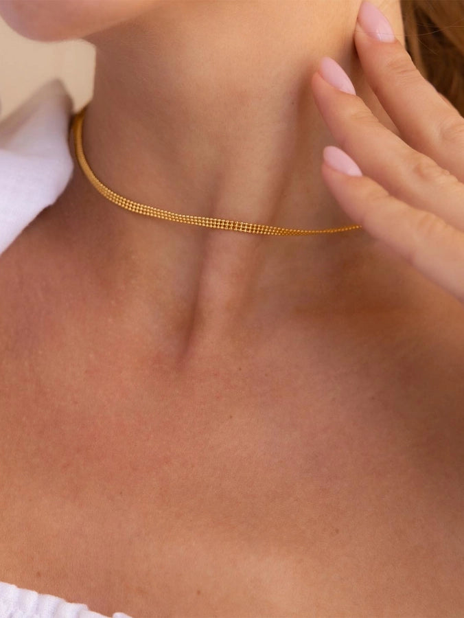 Copper ball chain Beaded chain Necklace