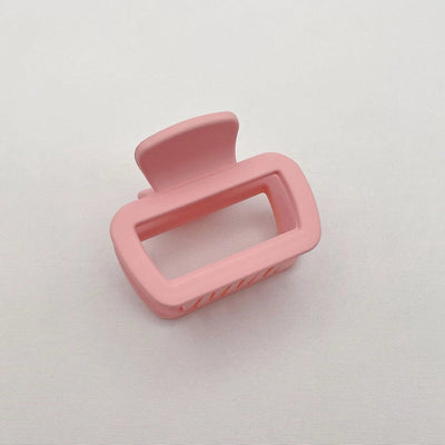 Simple square frosted rubber paint clip large small size back head high horsetail shark clip hair accessories hair clip