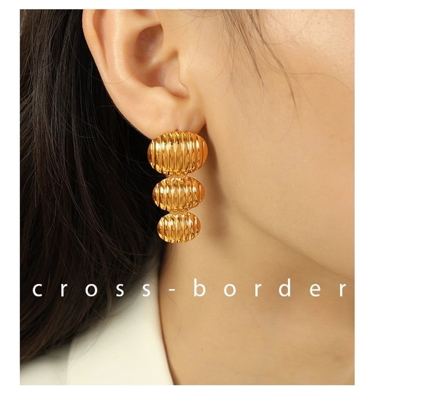 1 Pair IG Style Modern Style Classic Style Starfish Shell Polishing Plating 304 Stainless Steel 18K Gold Plated Ear Studs