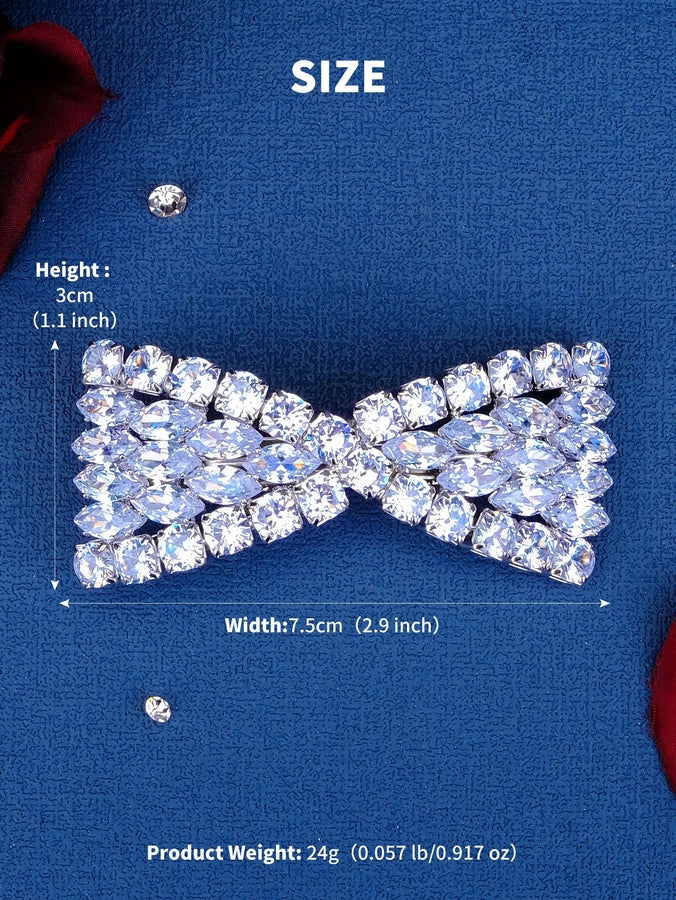 women's elegant sweet solid color alloy plating inlay rhinestones hair clip