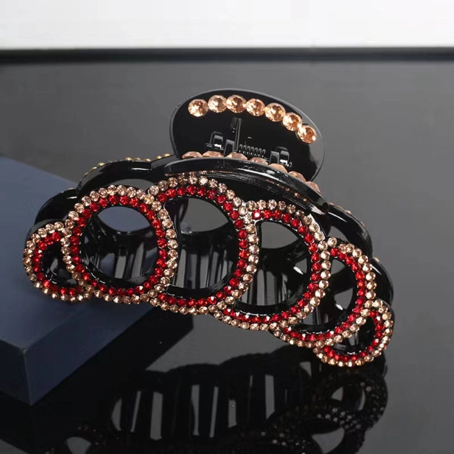 Women's Simple Style Classic Style Solid Color Alloy Inlay Rhinestones Hair Claws