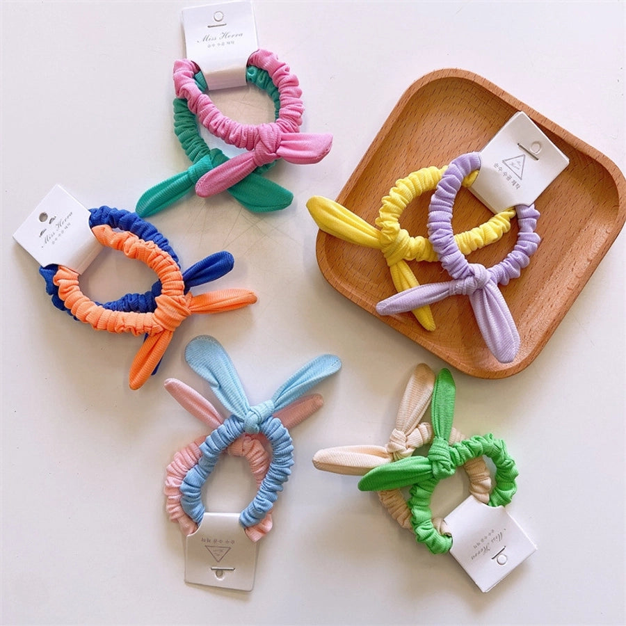 Kid'S Cute Simple Style Solid Color Cloth Hair Tie