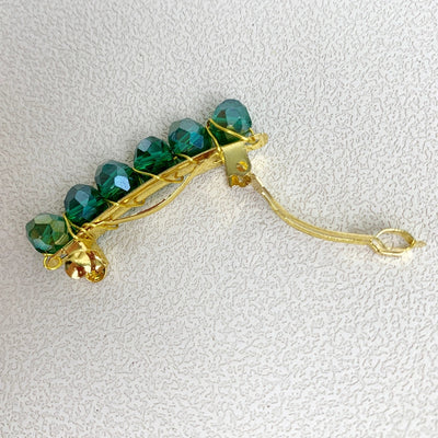 simple style irregular alloy crystal patchwork hair clip