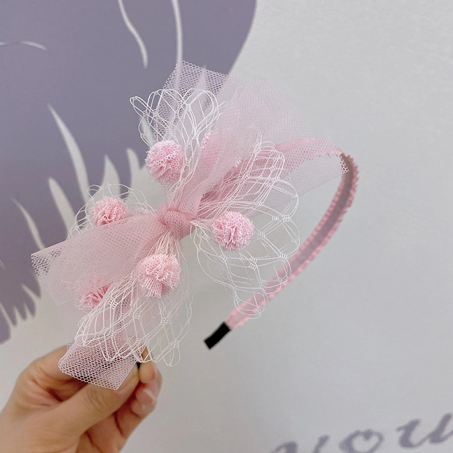 kid's simple style bow knot gauze hair band