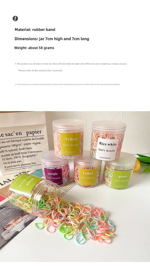 Children's hair accessories disposable rubber band Small color baby head rope does not hurt the hair high elastic girl tie head rubber band