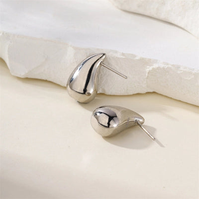 1 Pair Casual Simple Style Water Droplets 304 Stainless Steel 18K Gold Plated Ear Studs