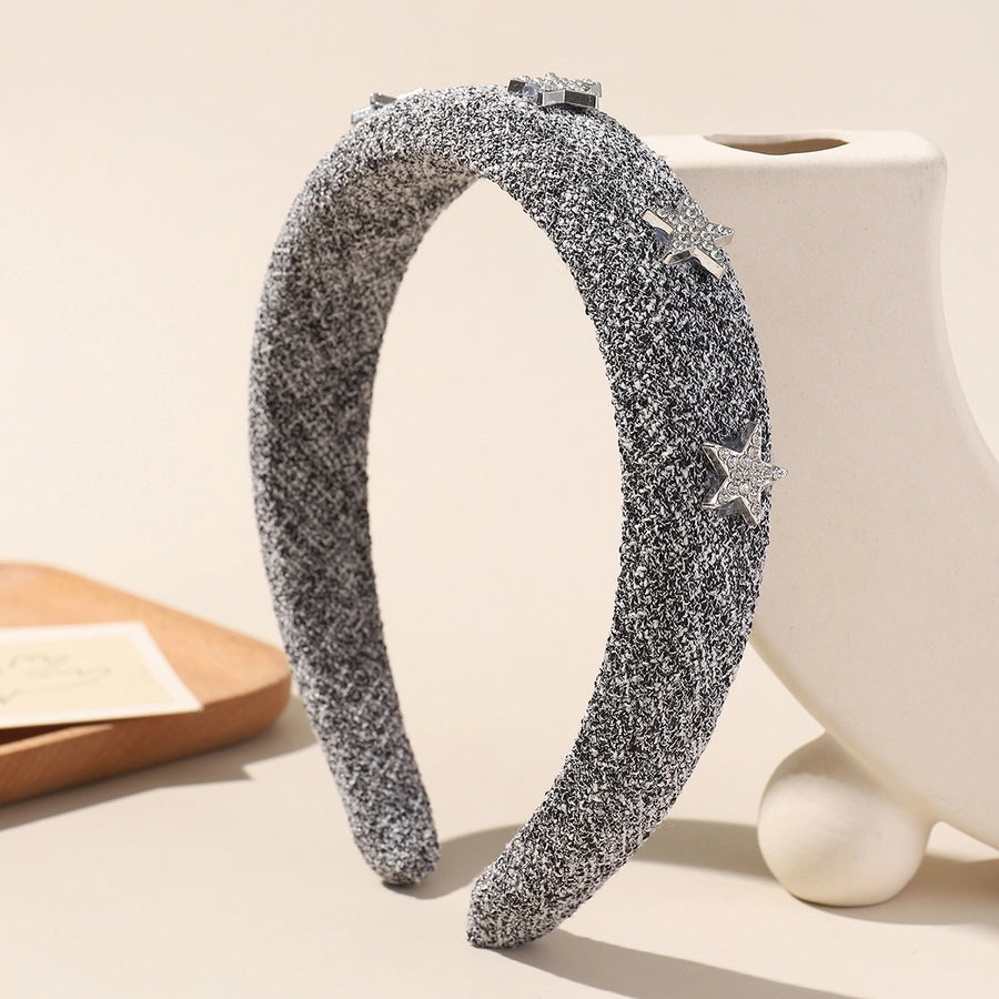 Women's Fairy Style Korean Style Star Cloth Inlay Artificial Rhinestones Hair Band