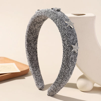 Women's Fairy Style Korean Style Star Cloth Inlay Artificial Rhinestones Hair Band