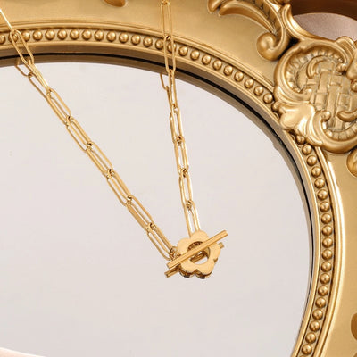 Jewelry Princess Sweet Pastoral Flower 304 Stainless Steel 18K Gold Plated Jewelry Set