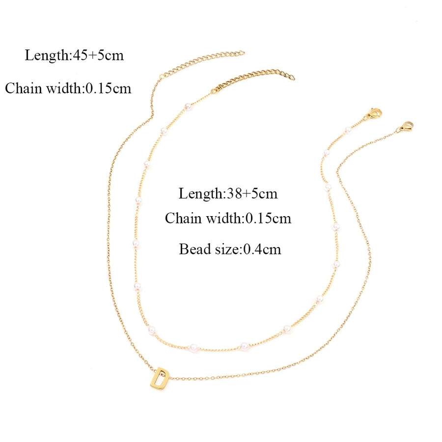 Jewelry Simple Style Classic Style Letter 201 Stainless Steel 304 Stainless Steel Pendant Necklace