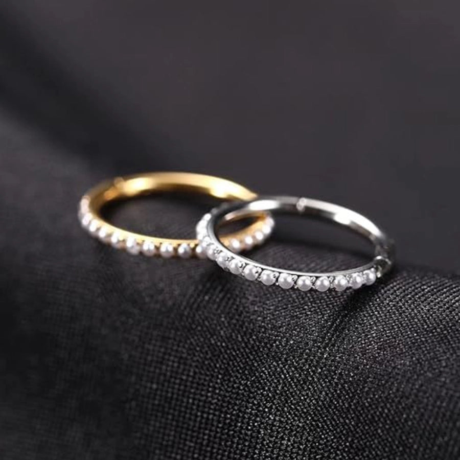 1 Piece Nose Rings & Studs Simple Style Classic Style O-Shape Pure Titanium Titanium Alloy Zircon 14K Gold Plated White Gold Plated Ear Cartilage Rings & Studs Nose Rings & Studs