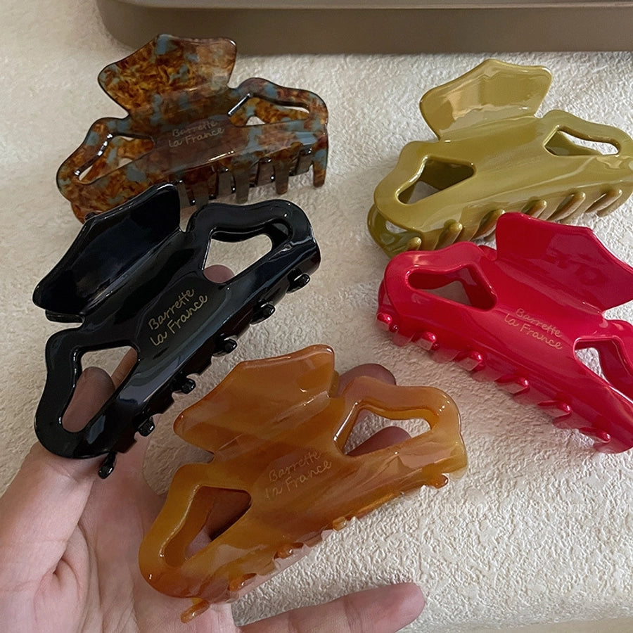 Korea imported France acetic acid grab clip hollow medium hair grab plate hair shark clip hairpin grab clip