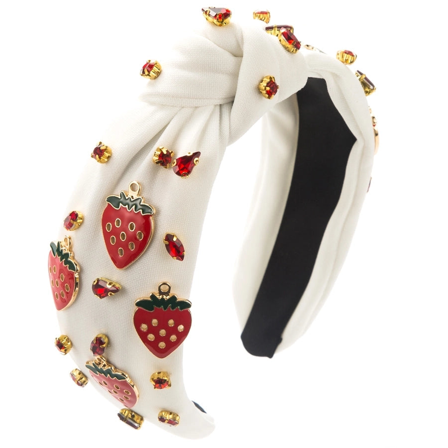 Women's Casual Vacation Classic Style Strawberry Watermelon Banana Alloy Glass Inlay Rhinestones Glass Hair Band