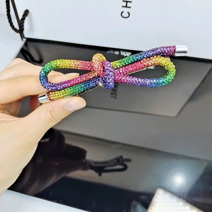 Women's Simple Style Classic Style Bow Knot Alloy Inlay Rhinestones Hair Clip