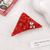 Christmas Sweet IG Style Women's Triangle Heart Shape Arylic Hair Claws