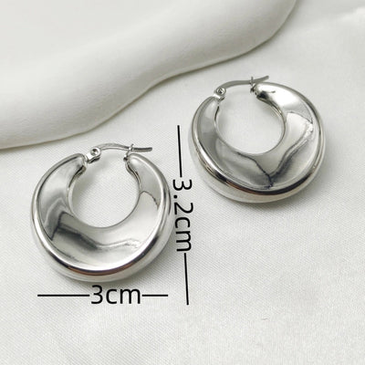 1 Pair Vintage Style Classic Style U Shape 304 Stainless Steel Earrings
