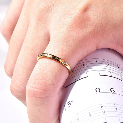 Simple Fashion Diamond Water Drop Simple Bracelet Ring 18K Zircon Niche Ring Female Titanium Steel No Fading Ornament