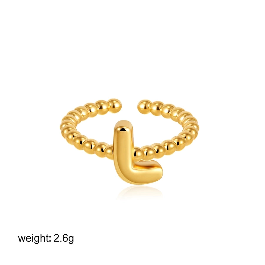 Copper Letter Open Rings