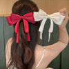 Big bow ribbon hairpin horizontal clip headdress temperament hair accessories high sense back head top clip spring clip