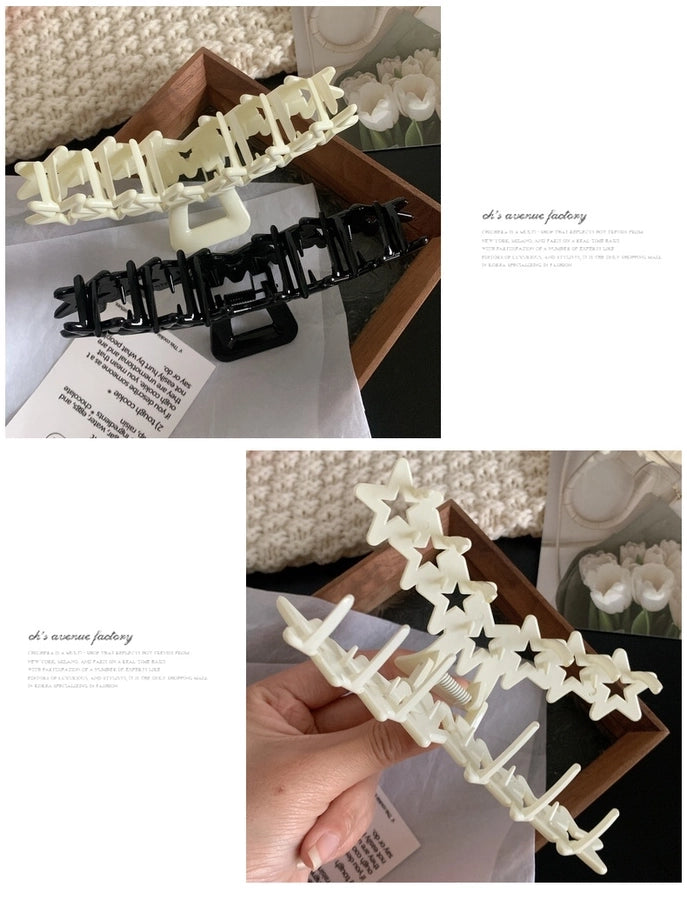 women's basic pentagram plastic hair claws