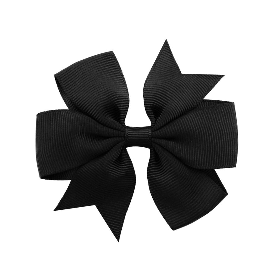 fashion solid color bow knot cloth hair clip 1 piece