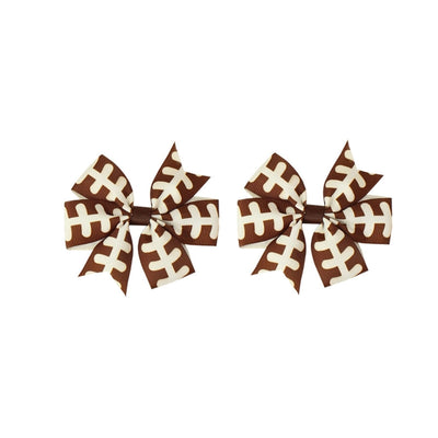 Women's Korean Style Basketball Bow Knot Polyester Hair Clip