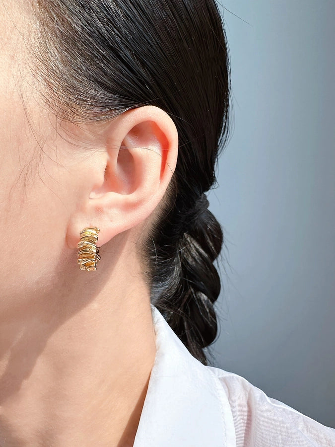 1 Pair IG Style Streetwear Geometric Brass 24K Gold Plated Earrings