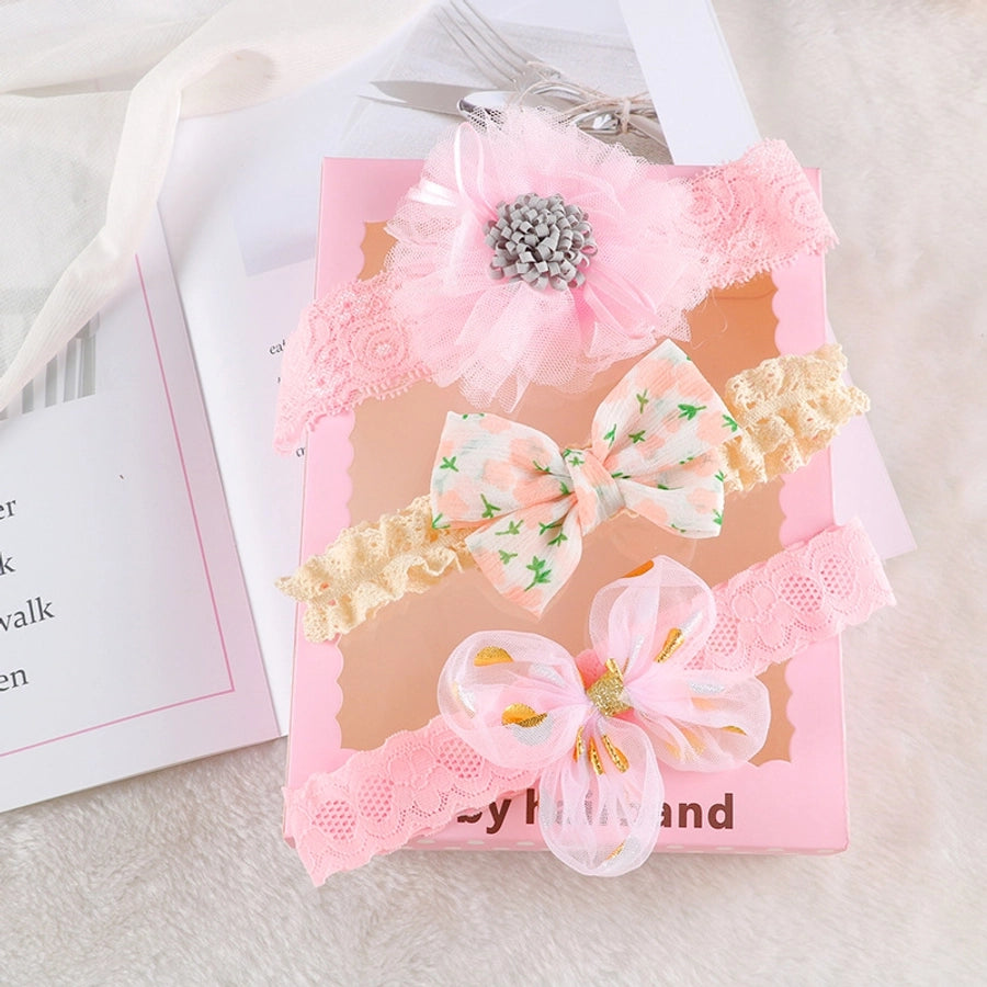 Korean style baby hair band cute princess bow flower crown children hair accessories newborn photo headdress suit