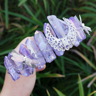 Women's Simple Style Commute Color Block Alloy Inlay Natural Stone Gem Crystal Crown