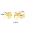 1 Pair Casual Simple Style Heart Shape Enamel Copper Zircon 24K Gold Plated Huggie Earrings Drop Earrings Ear Studs