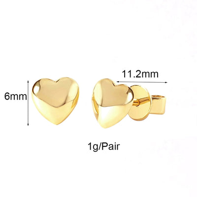 1 Pair Casual Simple Style Heart Shape Enamel Copper Zircon 24K Gold Plated Huggie Earrings Drop Earrings Ear Studs
