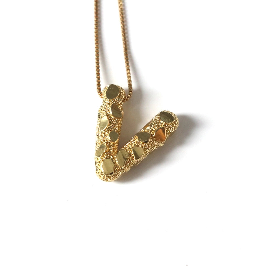 Jewelry Simple Style Classic Style letter Copper Pendant Necklace