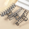 women's simple style geometric metal plating hair claws
