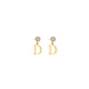 1 Pair Casual Simple Style Classic Style Letter Inlay 201 Stainless Steel 304 Stainless Steel Zircon Drop Earrings
