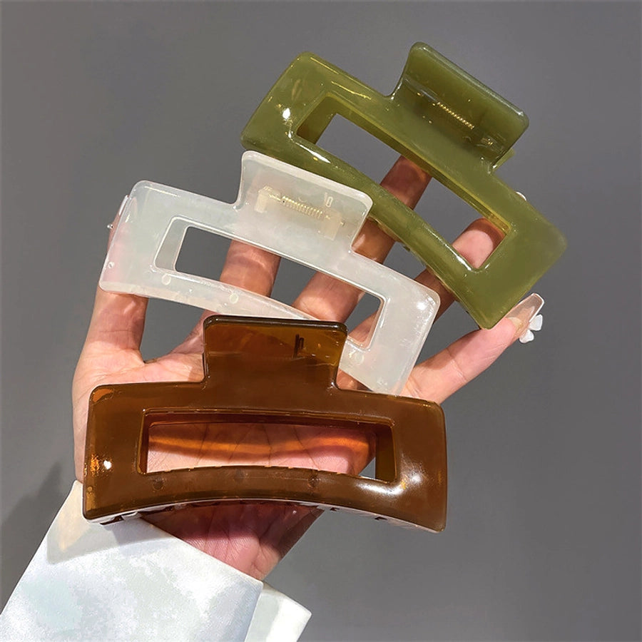 Korean-style Bright Face Non-scratch Disc Hair Clip Women's Large Frosted Elegant Shark Clip Back Head Hairpin Headwear Hair Clip