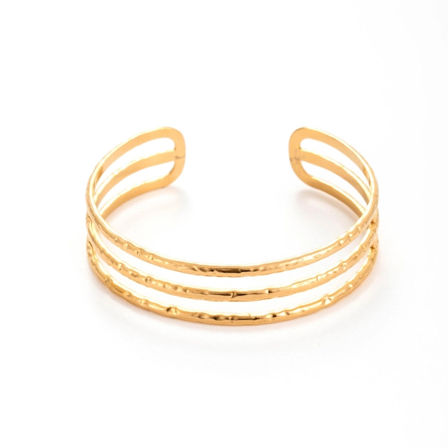 Vintage Style French Style Simple Style Leaf Heart Shape 304 Stainless Steel Bangle In Bulk