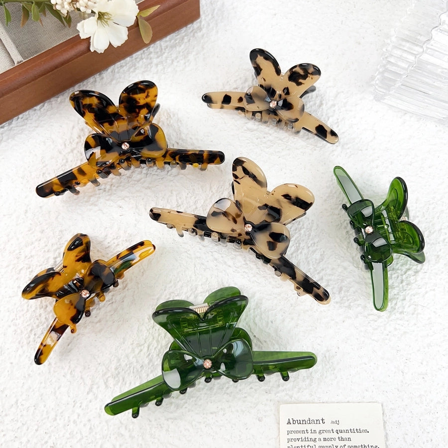 Women's Sweet Simple Style Bow Knot Acetic acid sheets Inlay Rhinestones Hair Claws