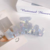 Mermaid Ji acetate hairpin female  back head bath pan head grip elegant temperament shark clip headdress