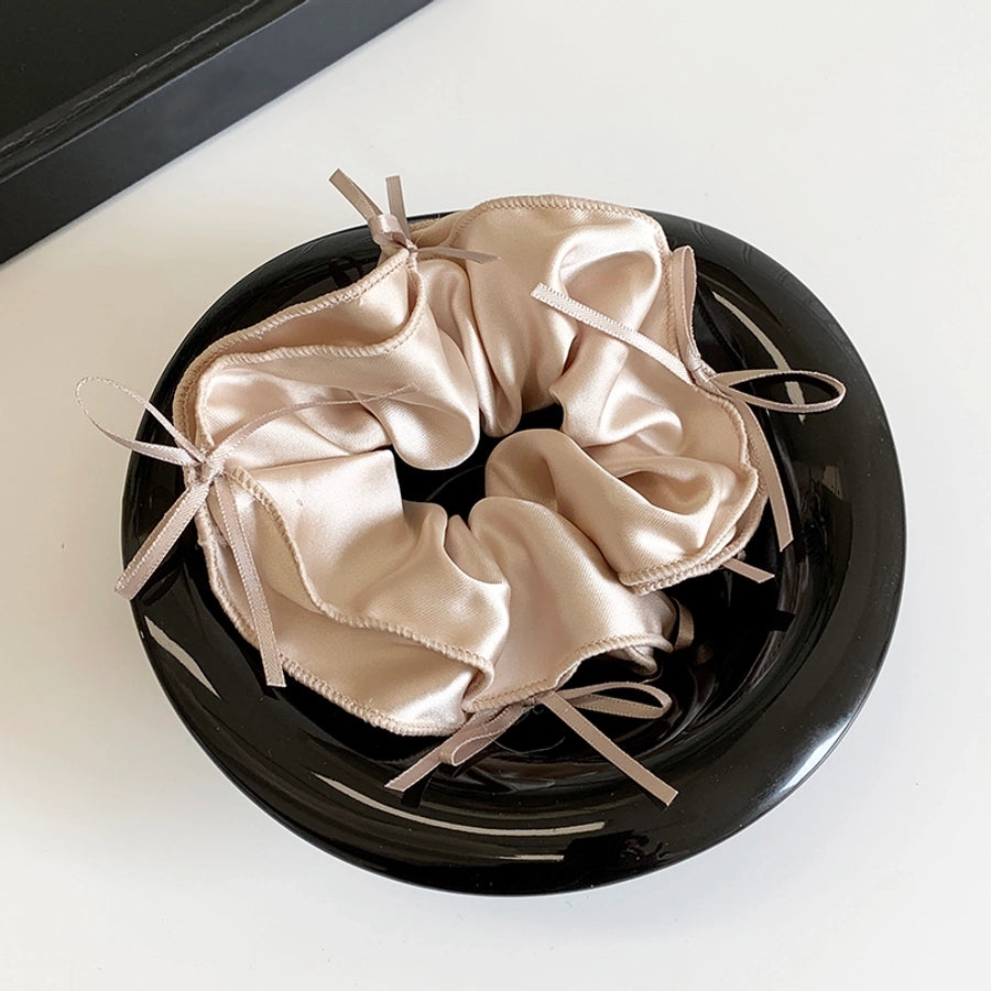 Women's Sweet Solid Color Cloth Hair Tie