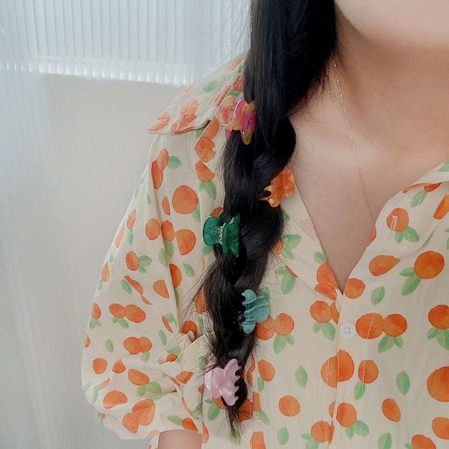 Women's IG Style Marble Acetic acid sheets Hair Claws