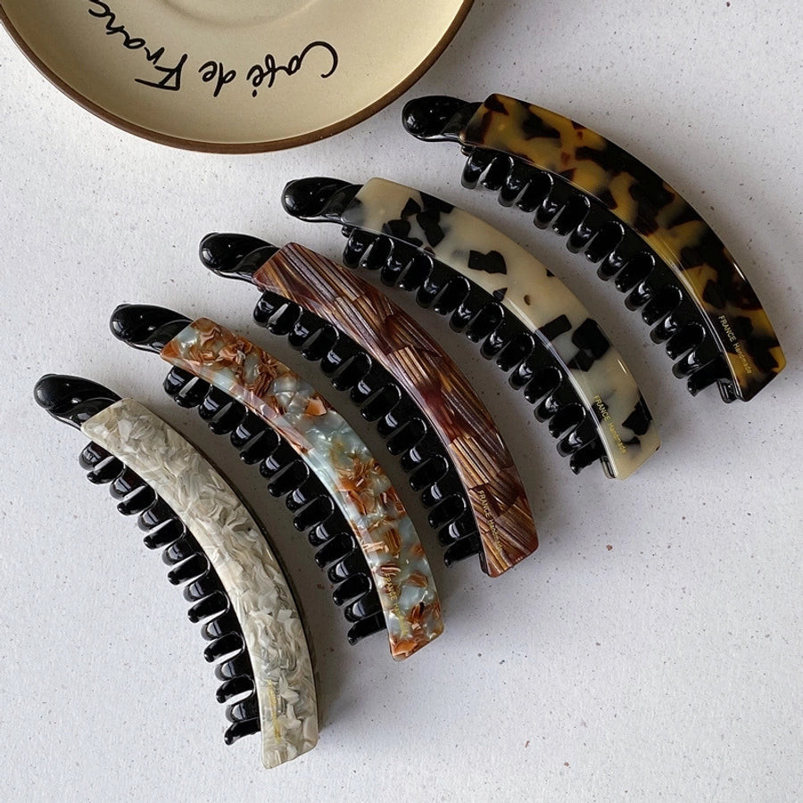 Women's Retro Simple Style Color Block Leopard Acetic acid sheets Hair Clip