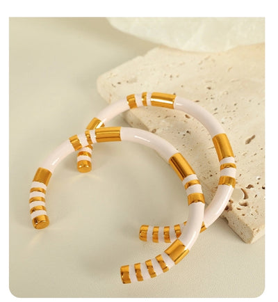 IG Style Casual Simple Style Geometric 304 Stainless Steel 18K Gold Plated Bangle In Bulk