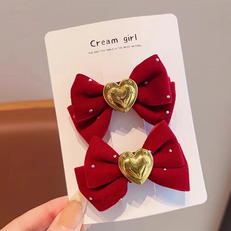 sweet bow knot cloth hair clip