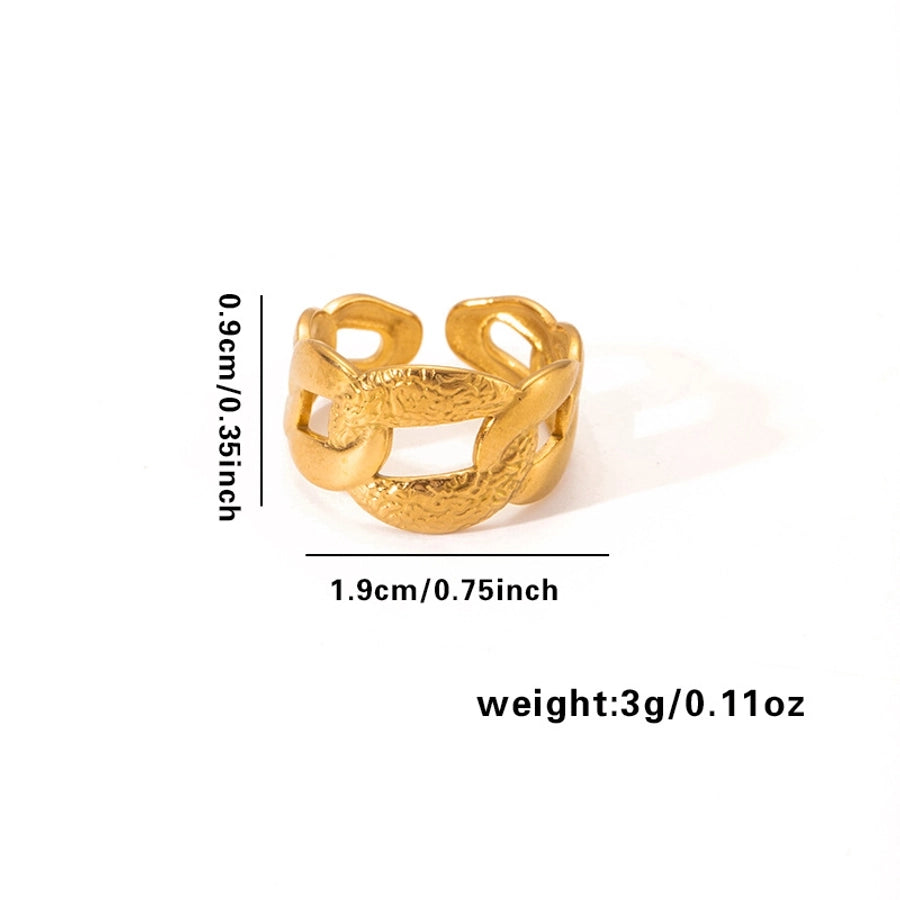 Jewelry Elegant Love Moon Leaves Titanium Steel Open Rings