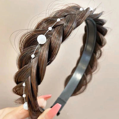 women's elegant solid color wig plastic hair band