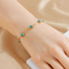 Vintage Style Round 304 Stainless Steel Turquoise Bracelets In Bulk