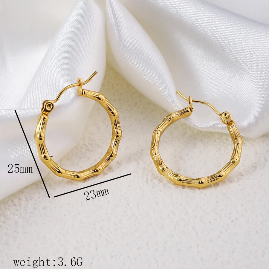 1 Pair Simple Style Commute Geometric Heart Shape Plating Titanium Steel Drop Earrings Earrings Ear Studs