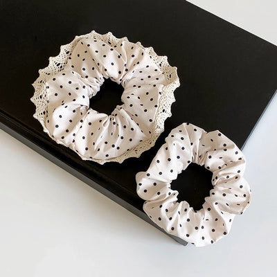 Women's Elegant Cute Polka Dots Cloth Lace Hair Tie