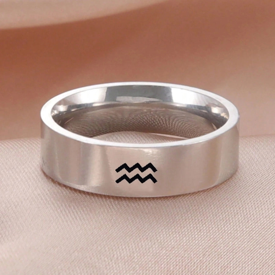 Jewelry French Style Simple Style Commute Constellation 304 Stainless Steel Rings