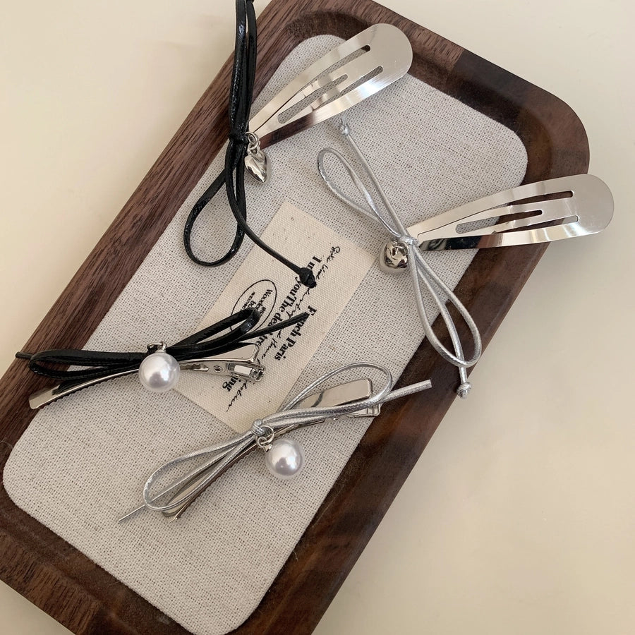 Women's Sweet Simple Style Bow Knot Alloy Hair Clip